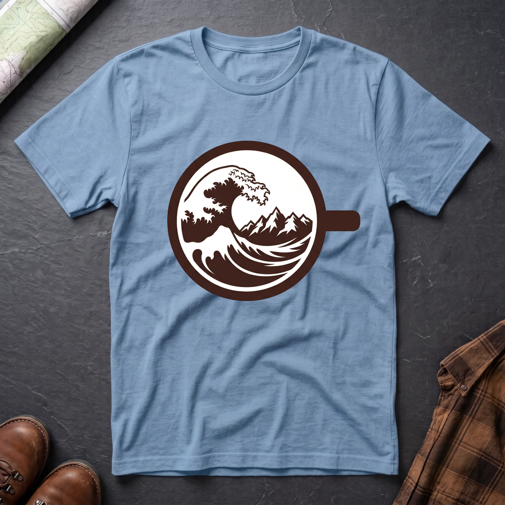 Bergwelle Kaffeetasse - T-Shirt