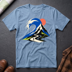 Bergwelle Abstrakt - T-Shirt