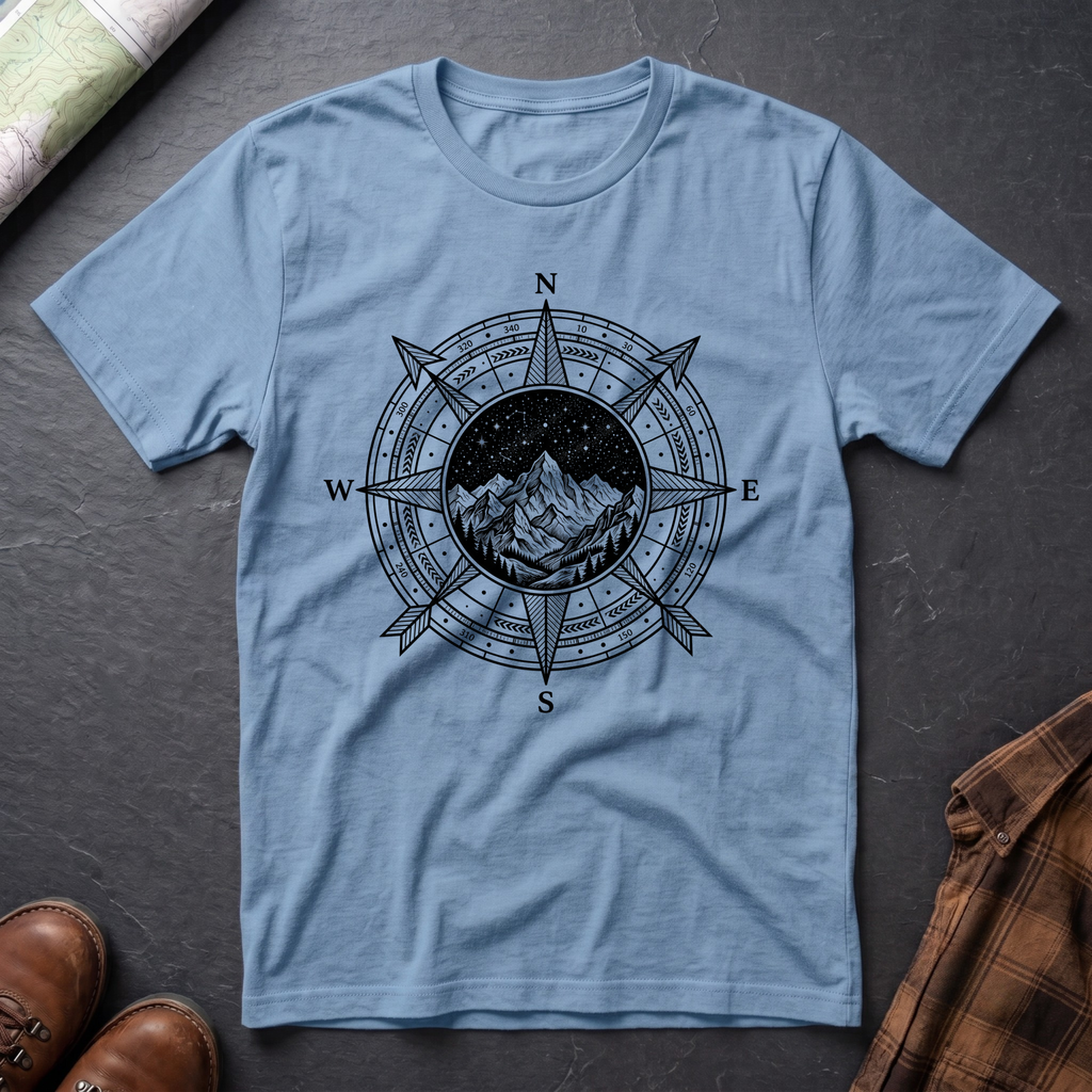 Himmelsrichtungen Berg - T-Shirt
