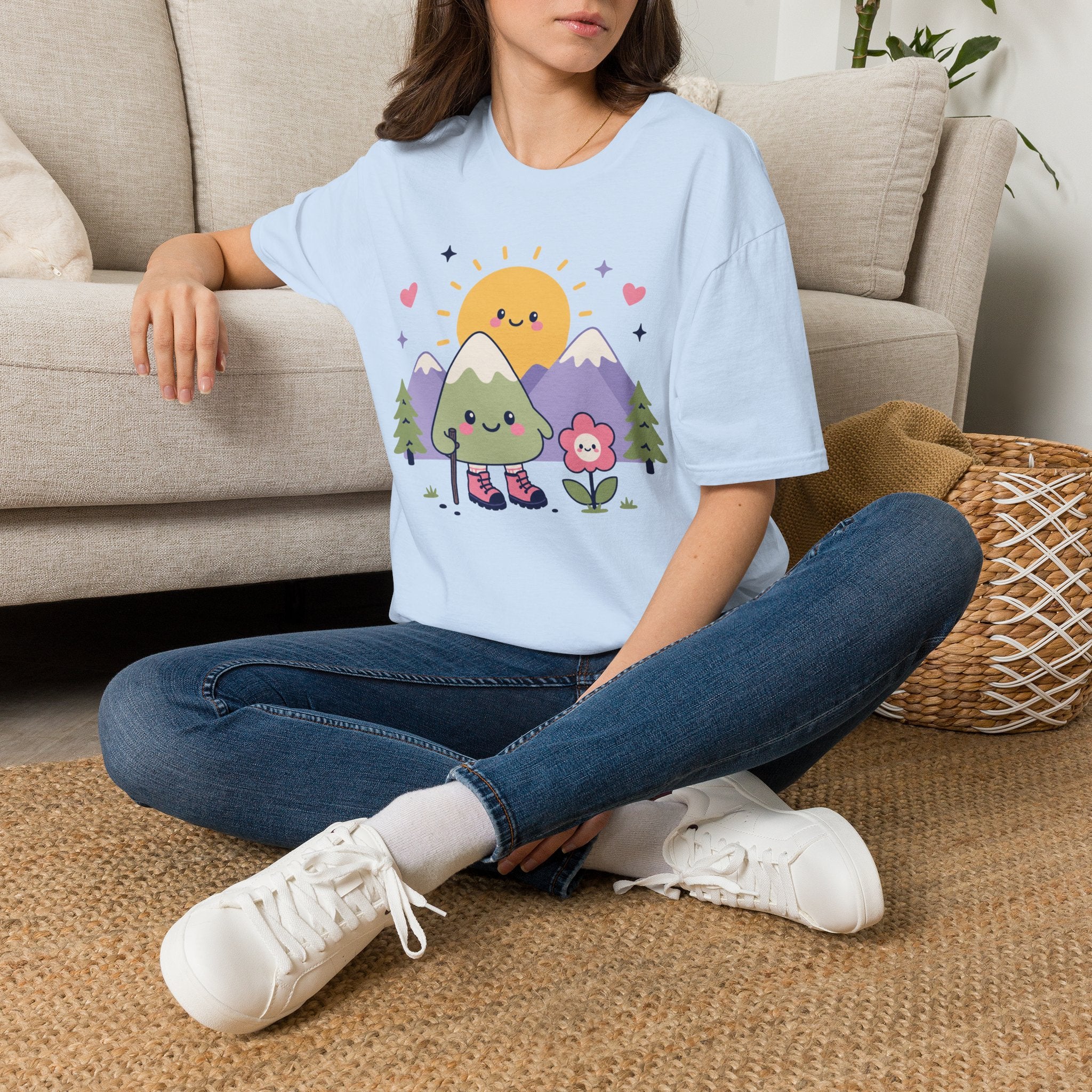 Kawaii Berg Sonne - T-Shirt