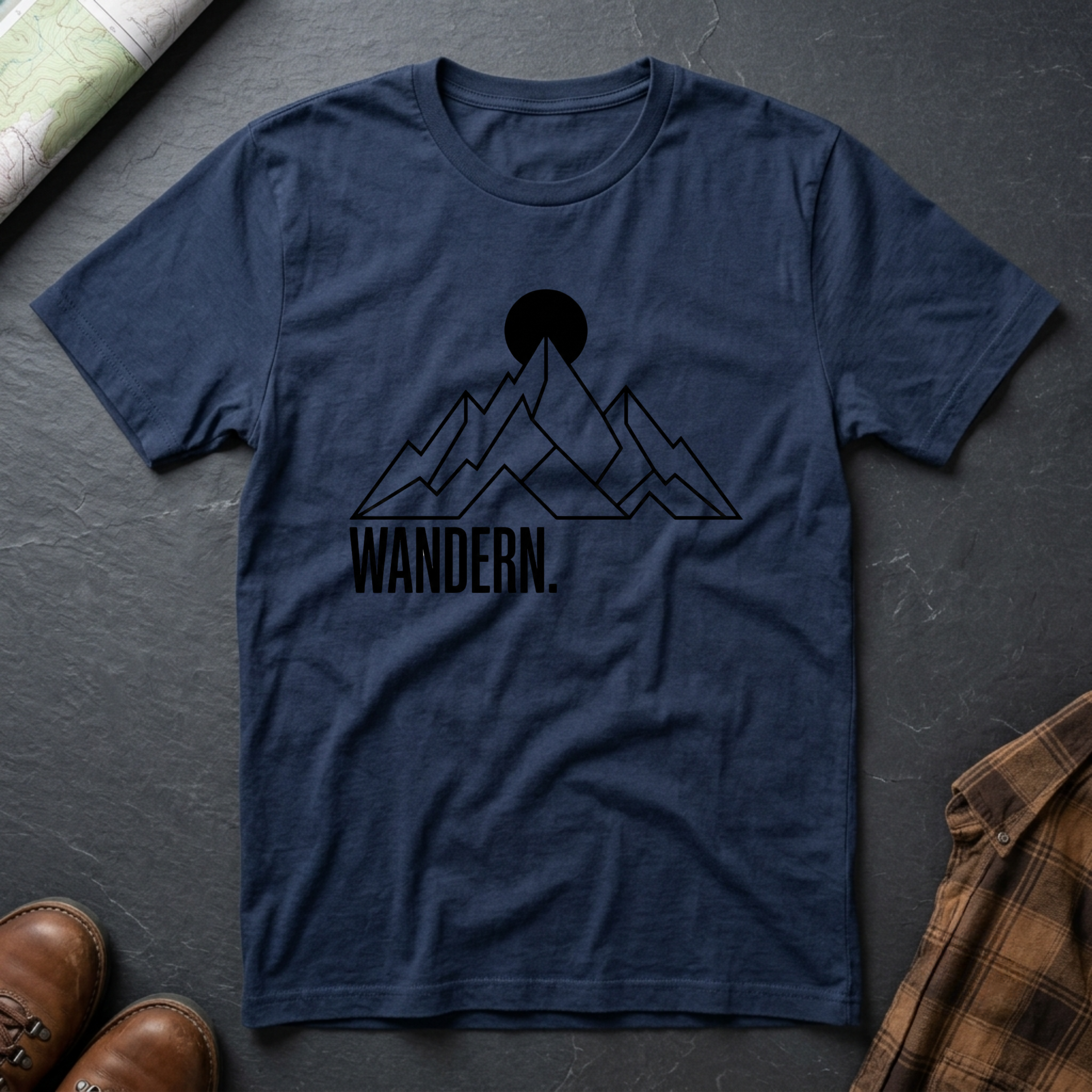Wandern. Berg Minimal - T-Shirt
