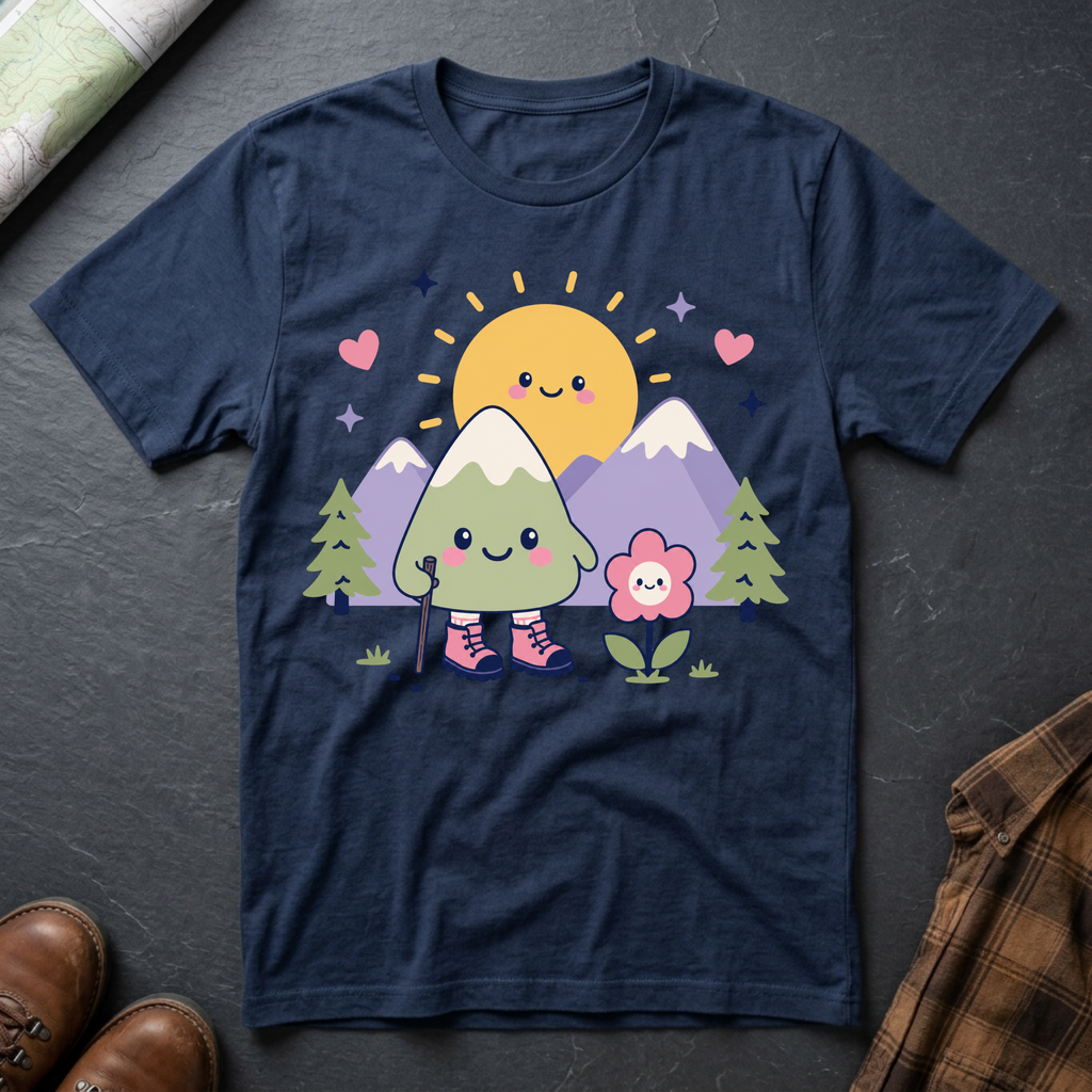 Kawaii Berg Sonne - T-Shirt