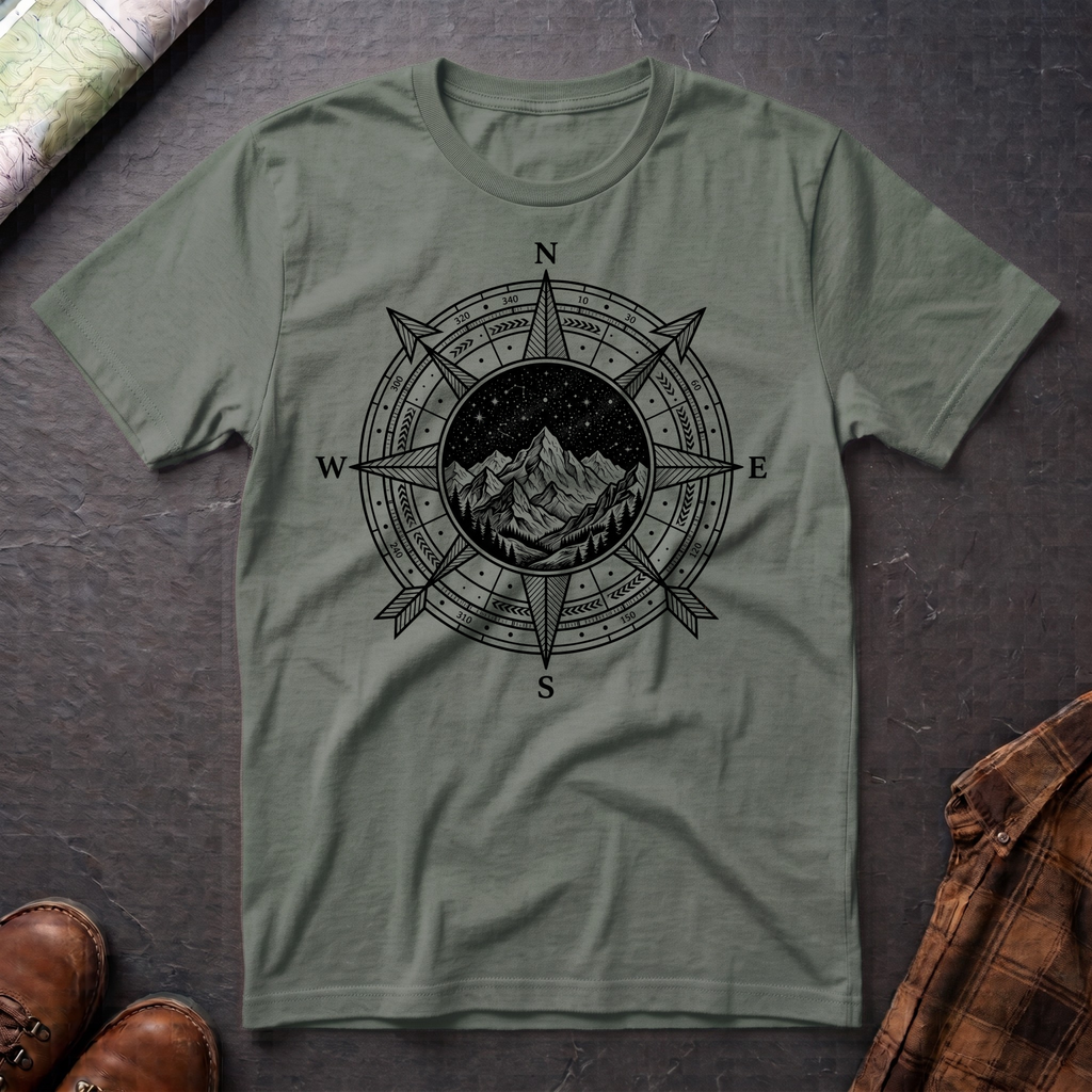 Himmelsrichtungen Berg - T-Shirt